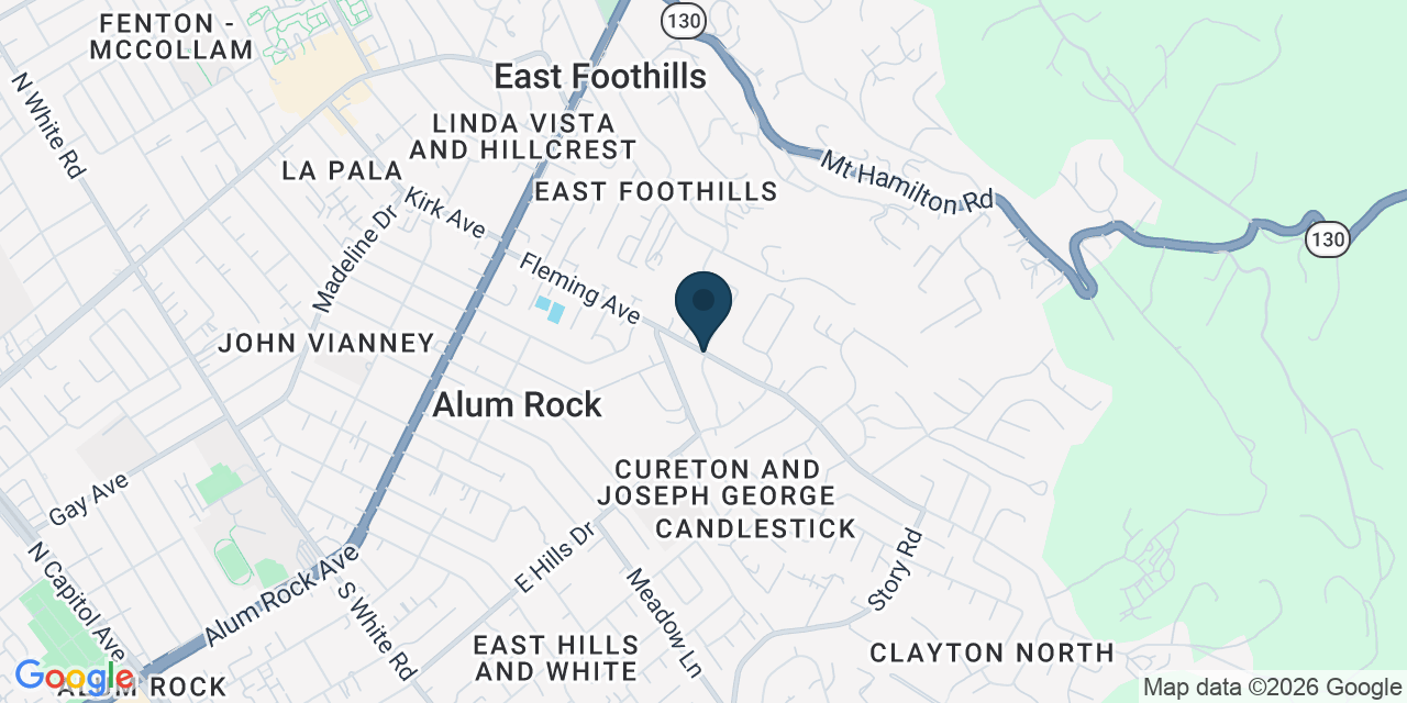 Map showing East Foothills, Santa Clara County, CA