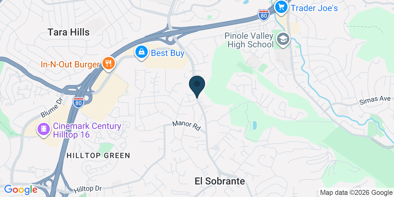 Map showing Contra Costa County, CA