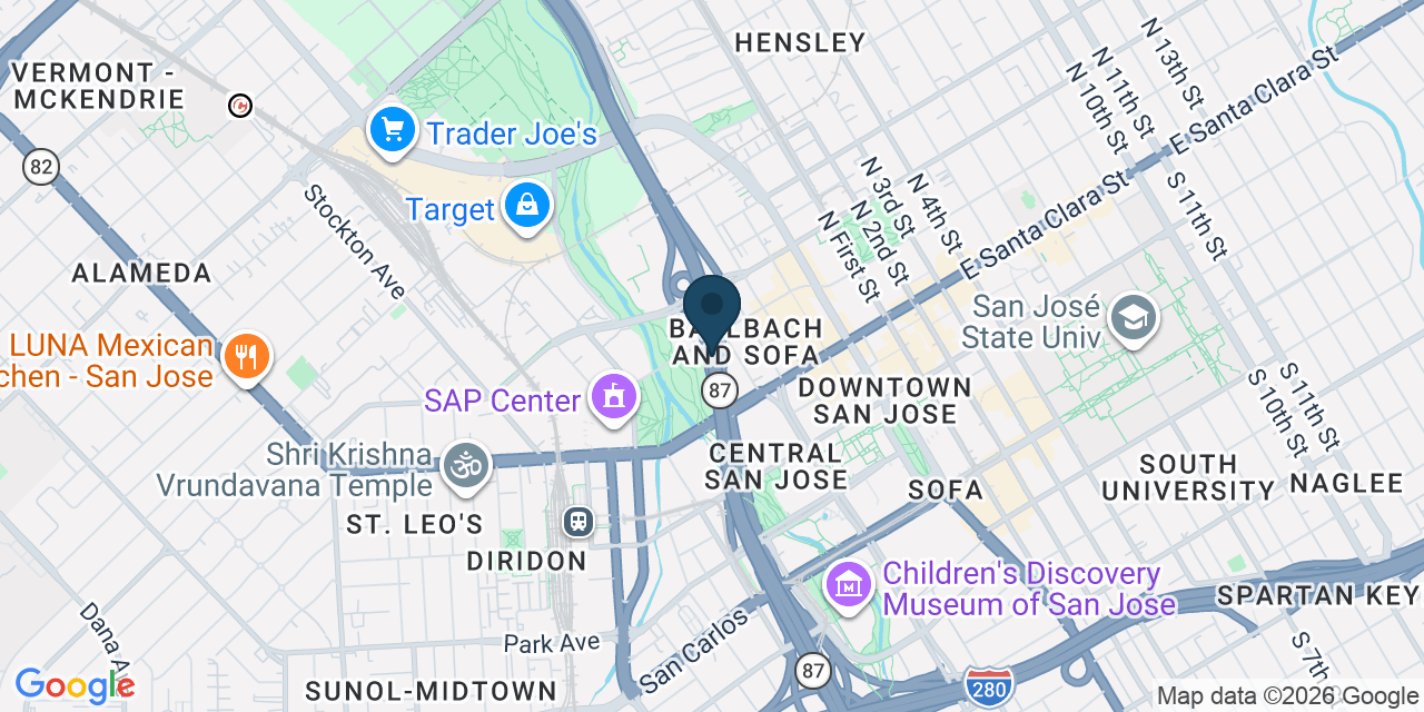 Map showing San Jose, Santa Clara County, CA