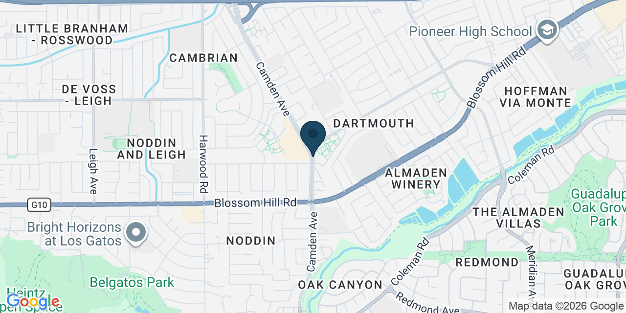 Map showing Santa Clara County, CA