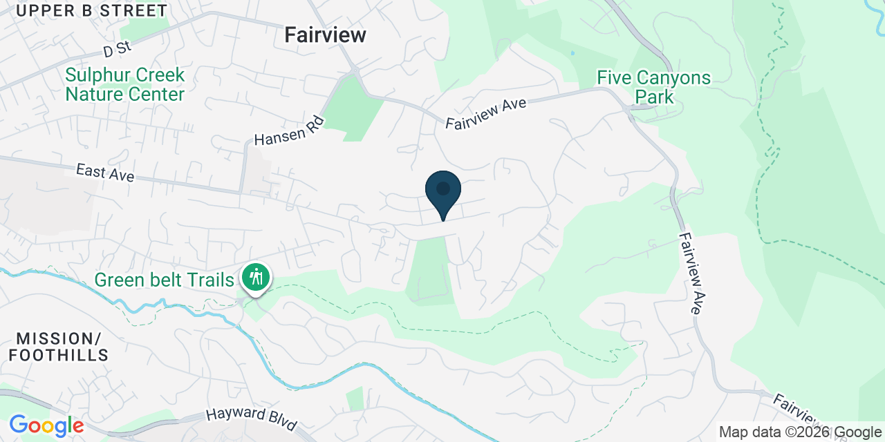 Map showing Fairview, Alameda County, CA