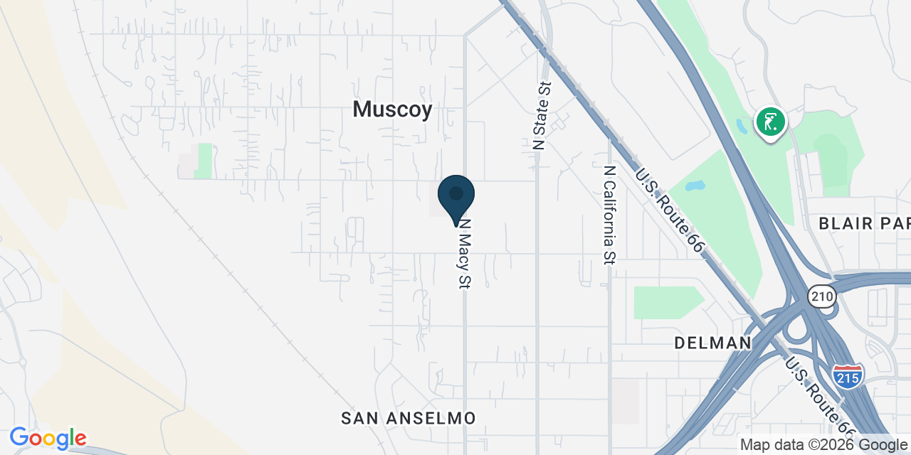 Map showing Muscoy, San Bernardino County, CA