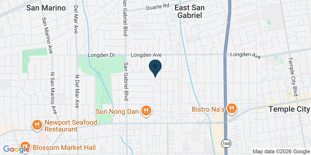 Map showing San Gabriel, Los Angeles County, CA