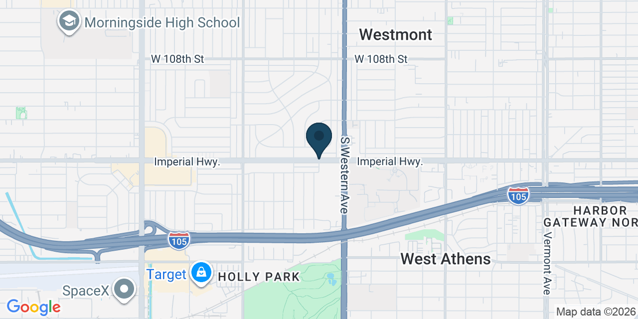 Map showing Westmont, Los Angeles County, CA