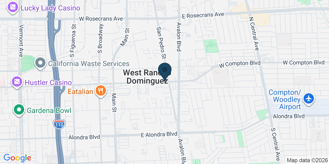 Map showing Los Angeles County, CA