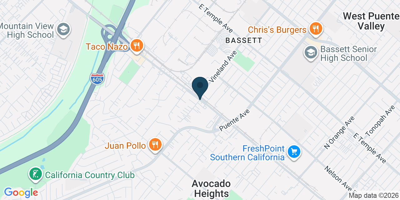 Map showing Los Angeles County, CA