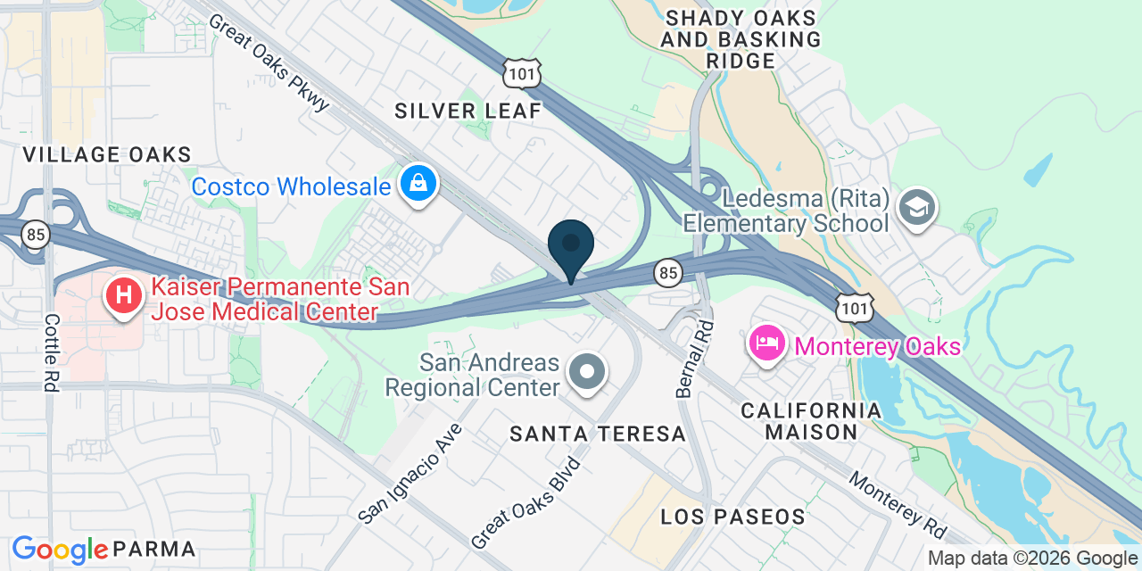 Map showing San Jose, Santa Clara County, CA