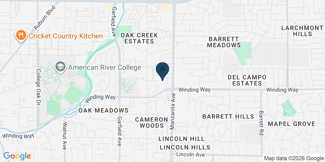 Map showing Carmichael, Sacramento County, CA