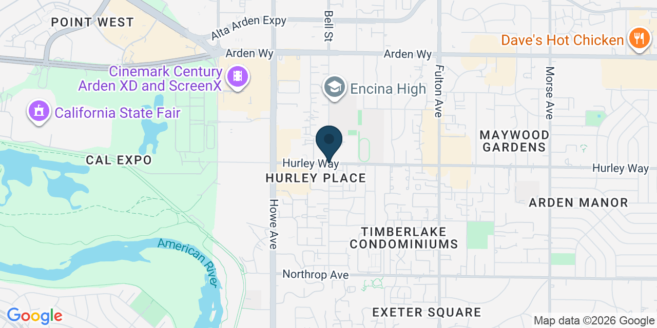 Map showing Arden-Arcade, Sacramento County, CA