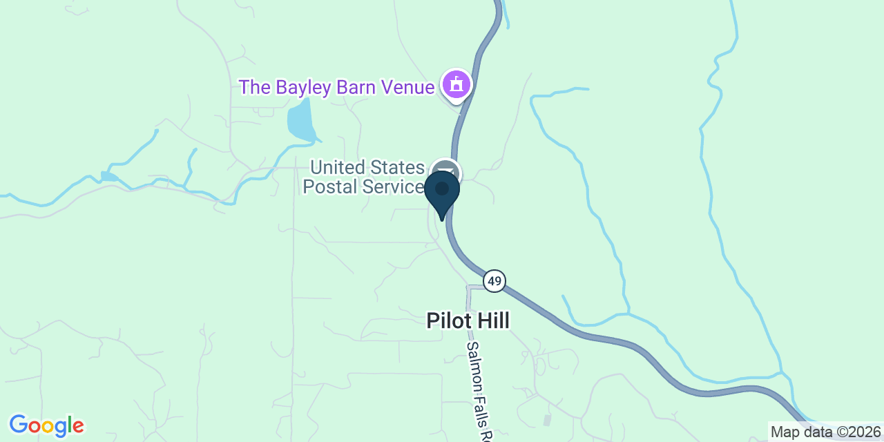 Map showing Pilot Hill, El Dorado County, CA