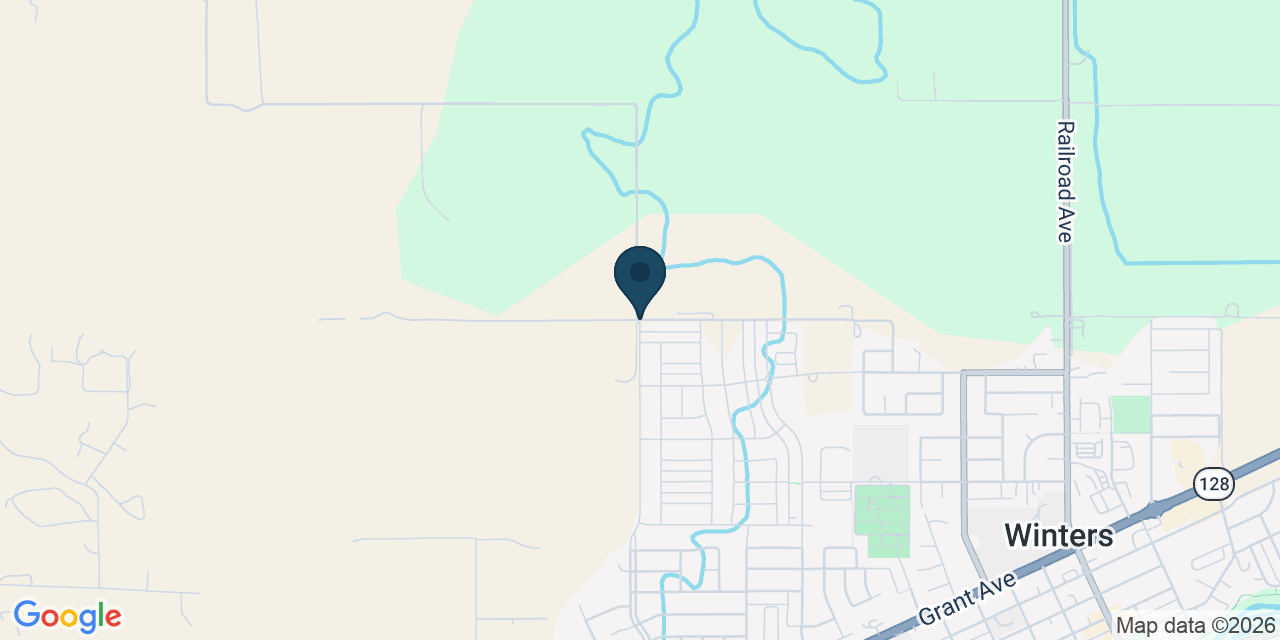 Map showing Winters, Yolo County, CA