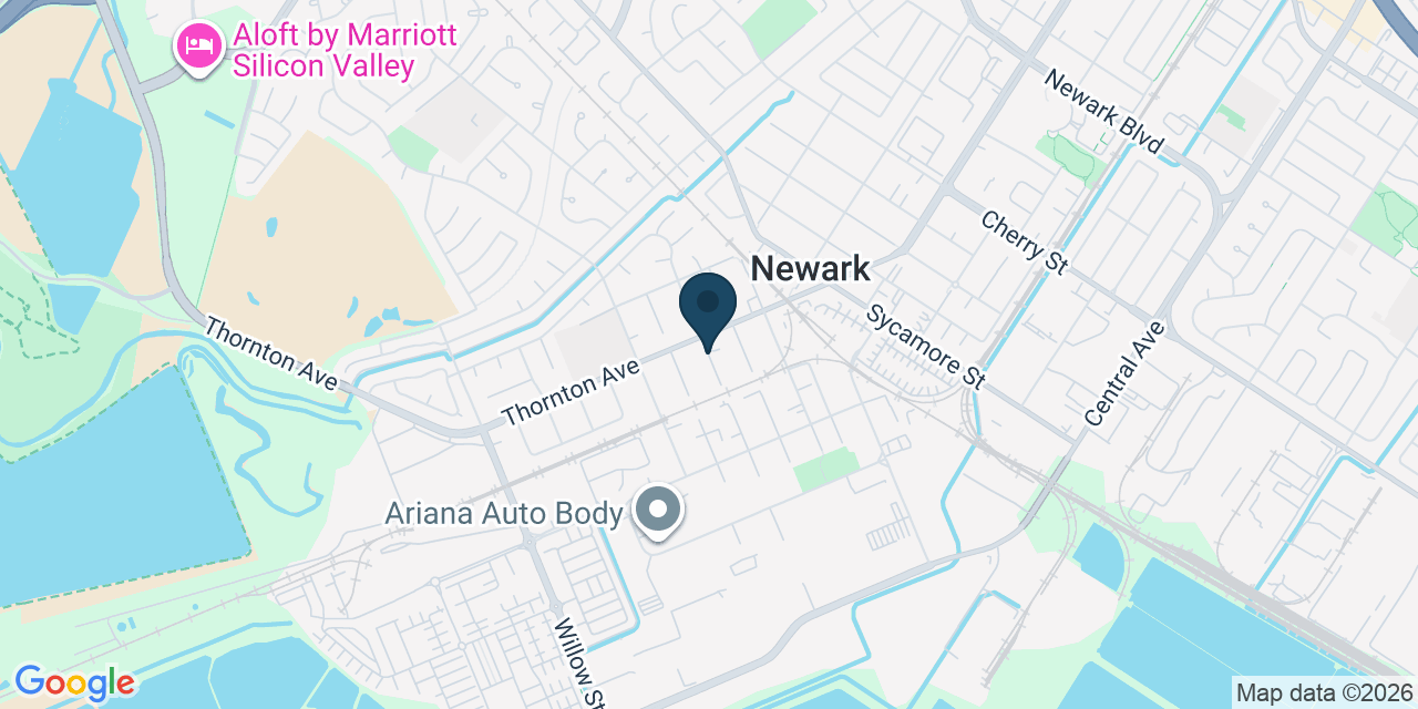 Map showing Newark, Alameda County, CA