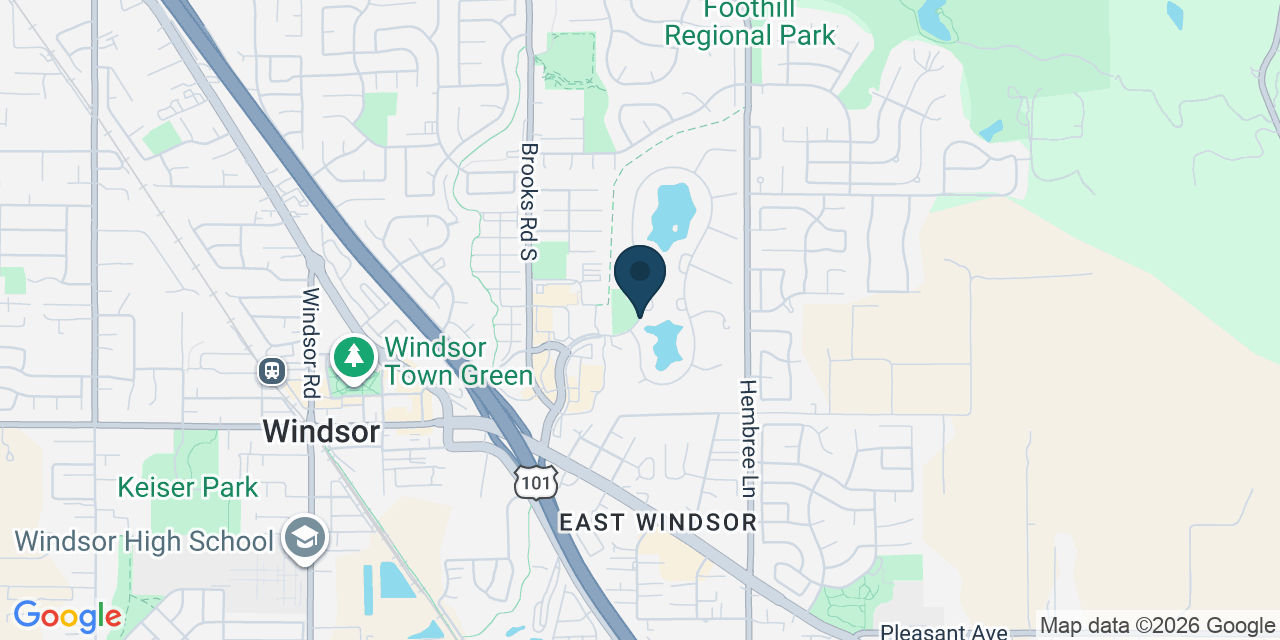 Map showing Windsor, Sonoma County, CA