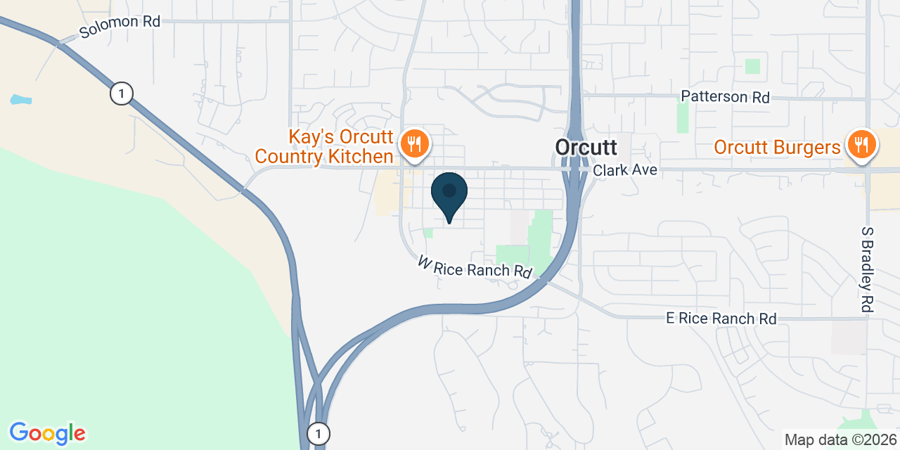 Map showing Orcutt, Santa Barbara County, CA