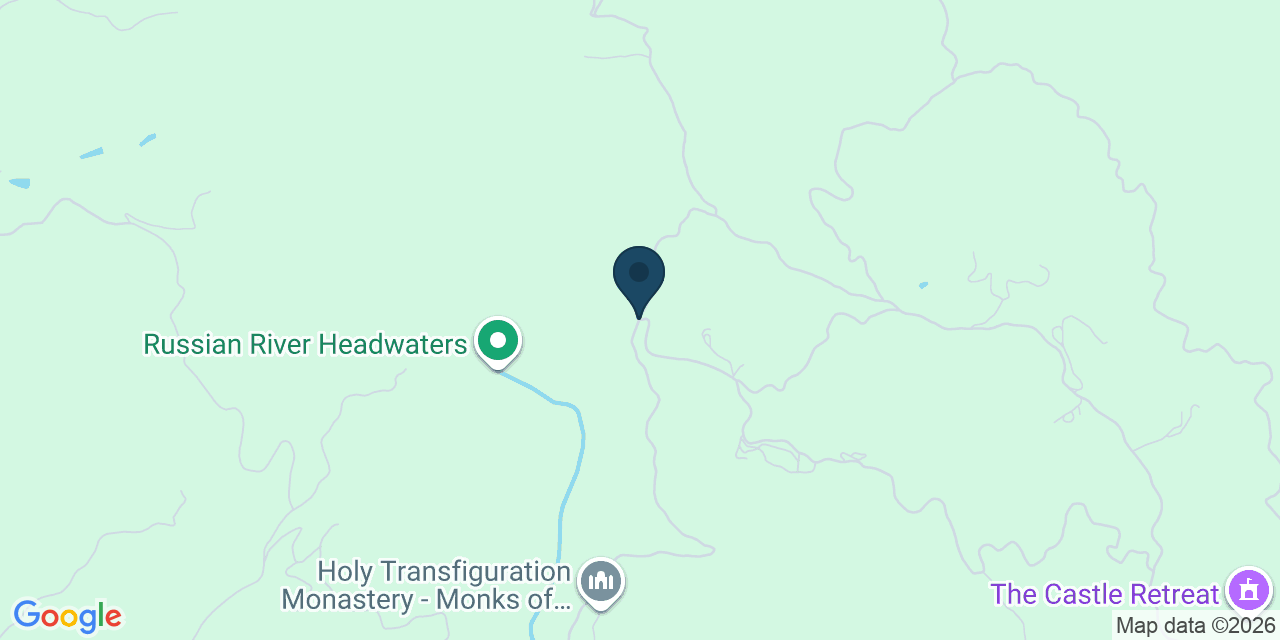 Map showing Mendocino County, CA