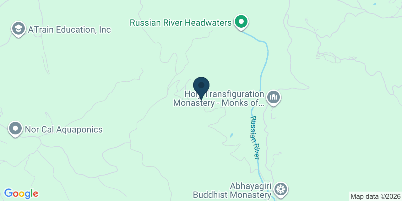 Map showing Redwood Valley, Mendocino County, CA