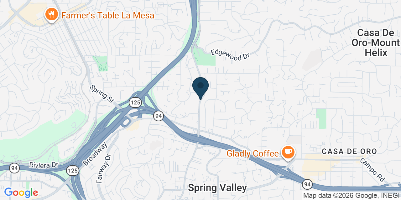 Map showing San Diego County, CA