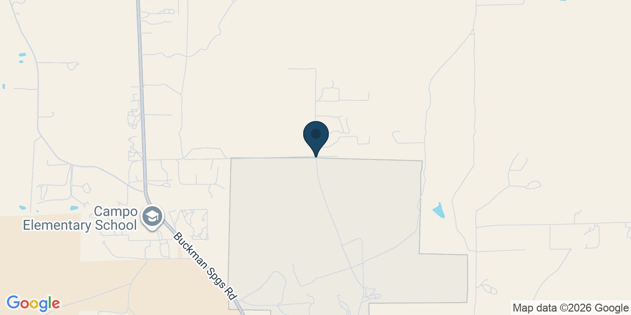 Map showing Campo, San Diego County, CA