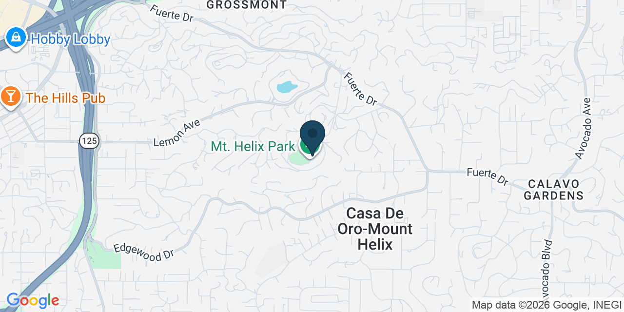 Map showing La Mesa, San Diego County, CA