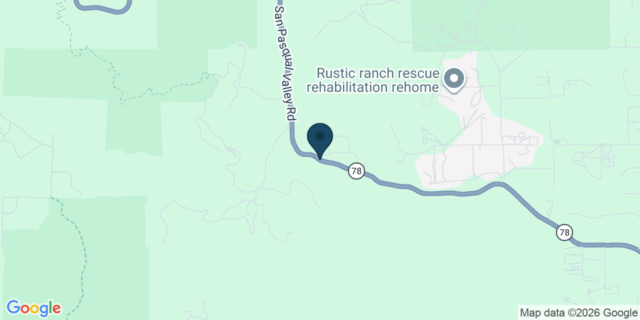 Map showing Ramona, San Diego County, CA