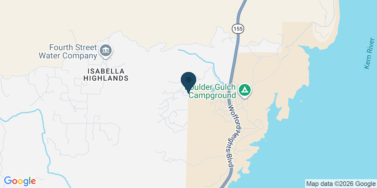 Map showing Lake Isabella, Kern County, CA