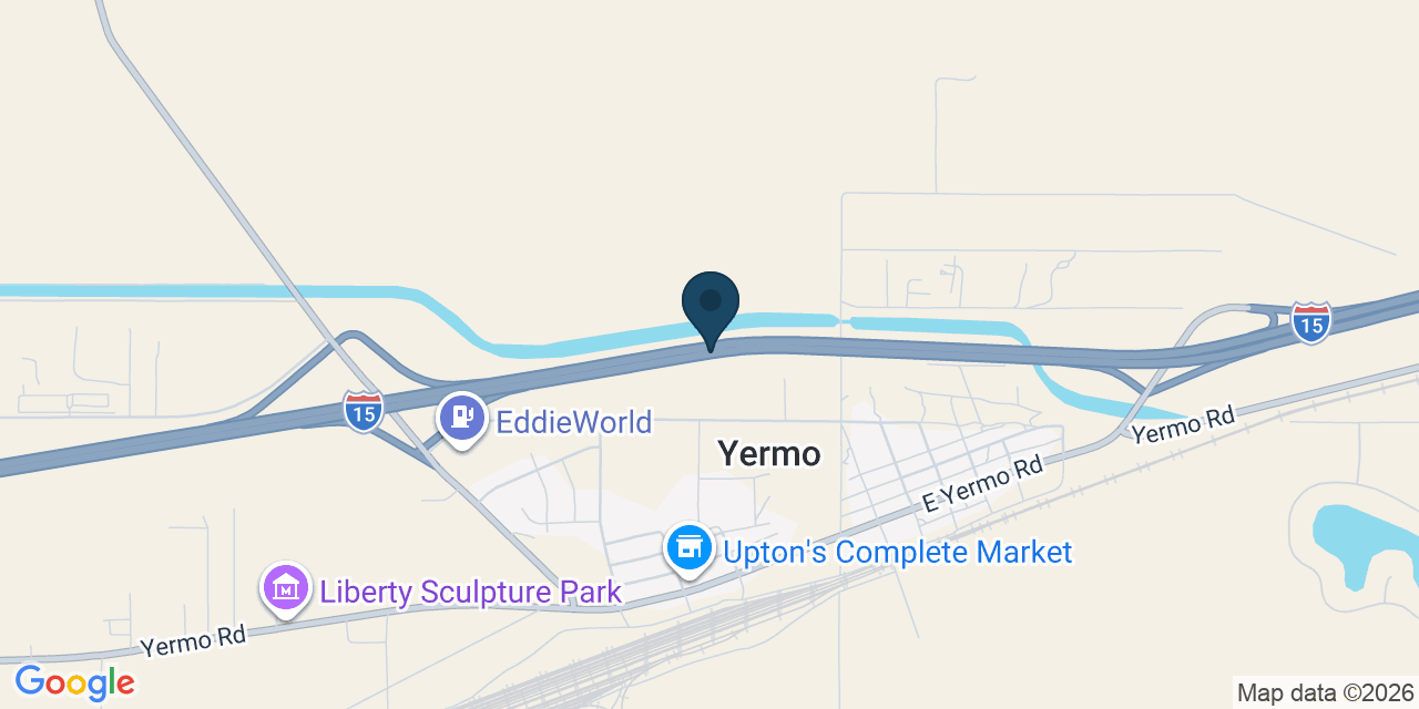 Map showing Yermo, San Bernardino County, CA