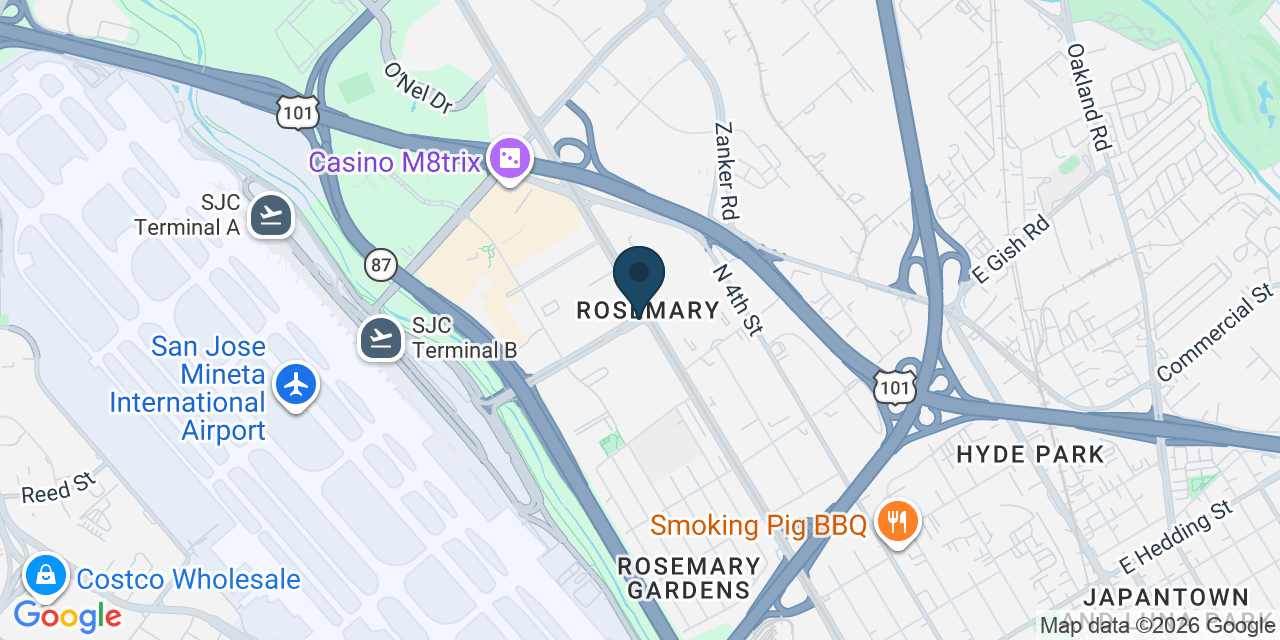 Map showing San Jose, Santa Clara County, CA