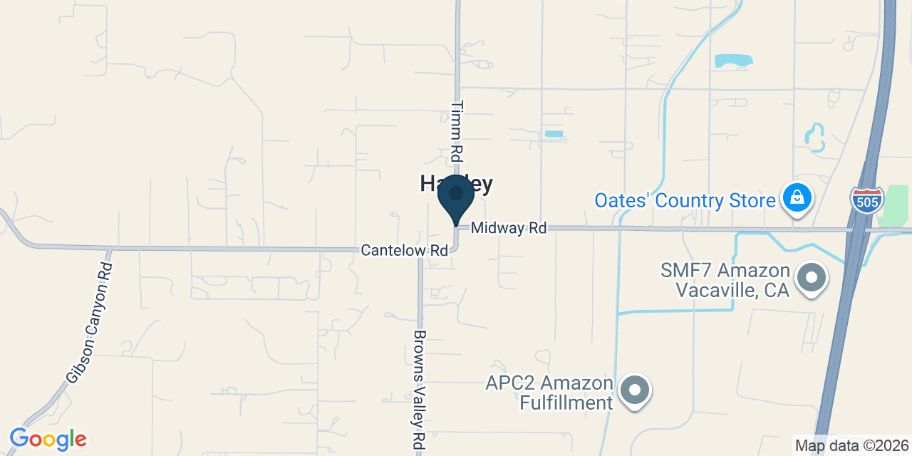 Map showing Hartley, Solano County, CA