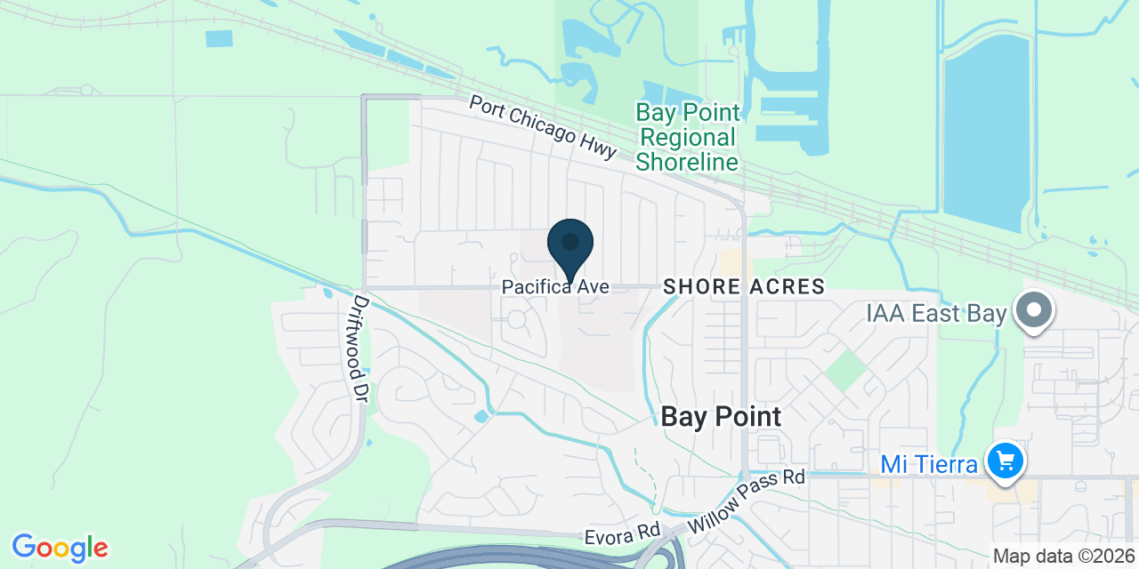 Map showing Bay Point, Contra Costa County, CA