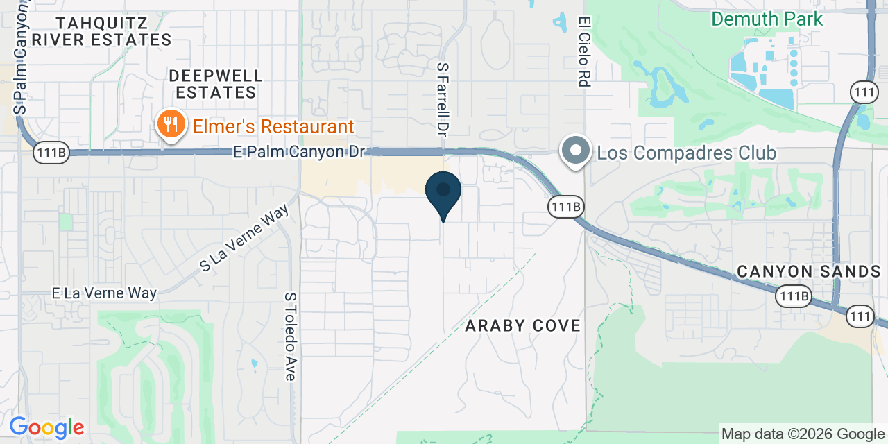 Map showing Palm Springs, Riverside County, CA