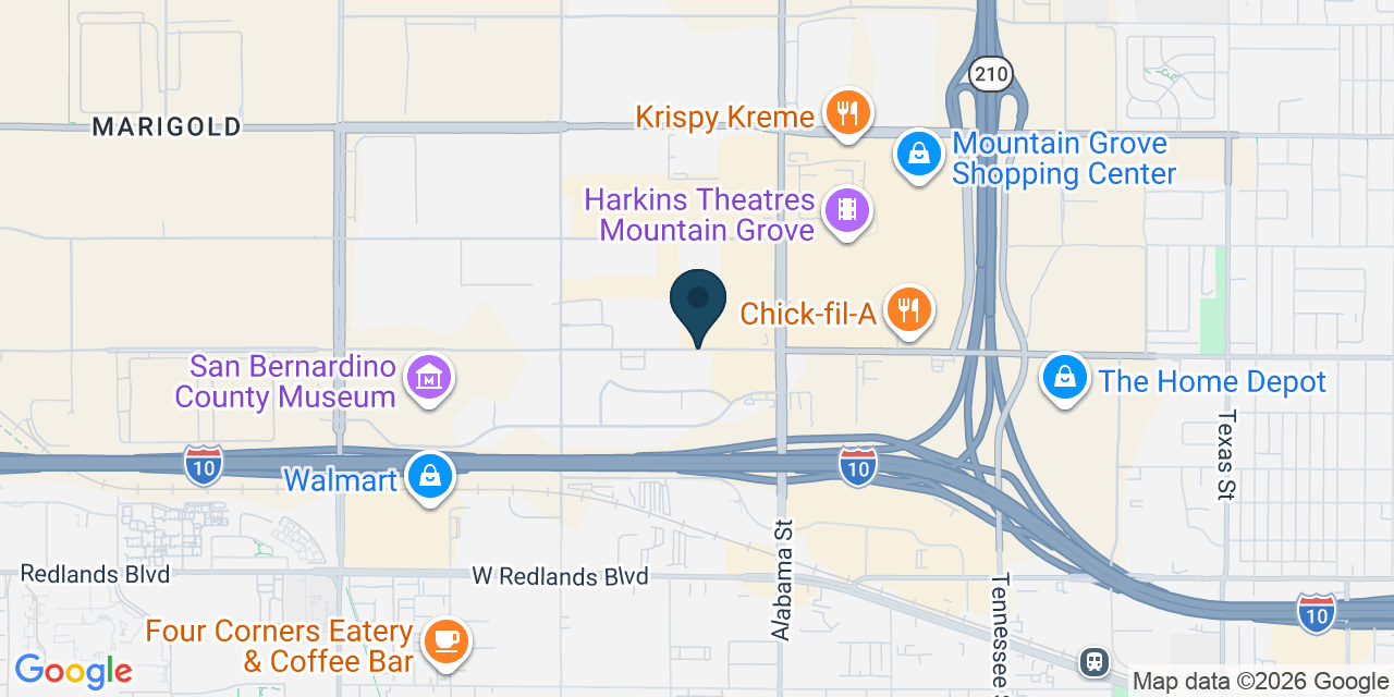 Map showing San Bernardino County, CA