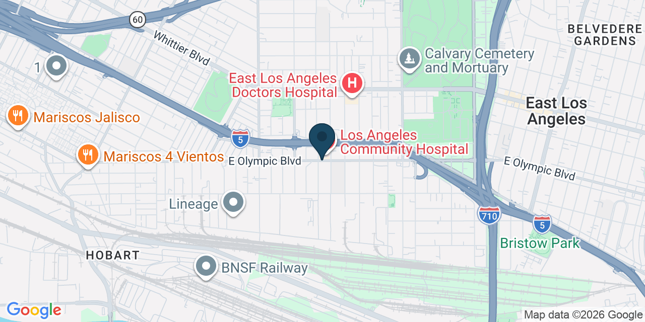 Map showing Los Angeles County, CA