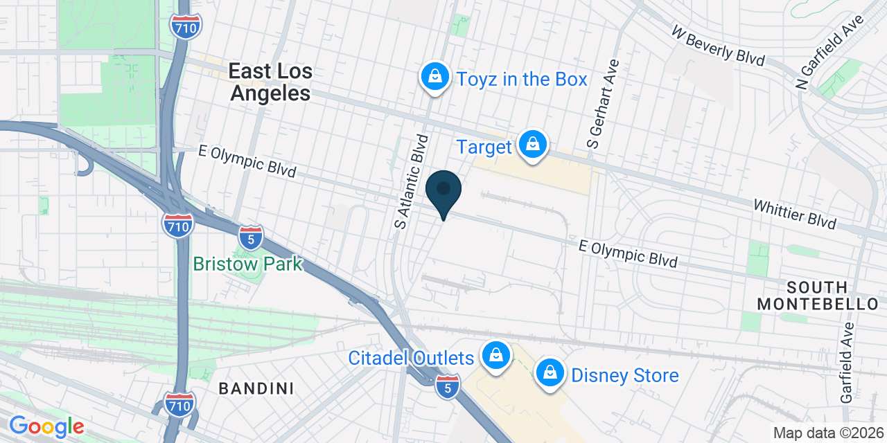 Map showing South Montebello, Los Angeles County, CA