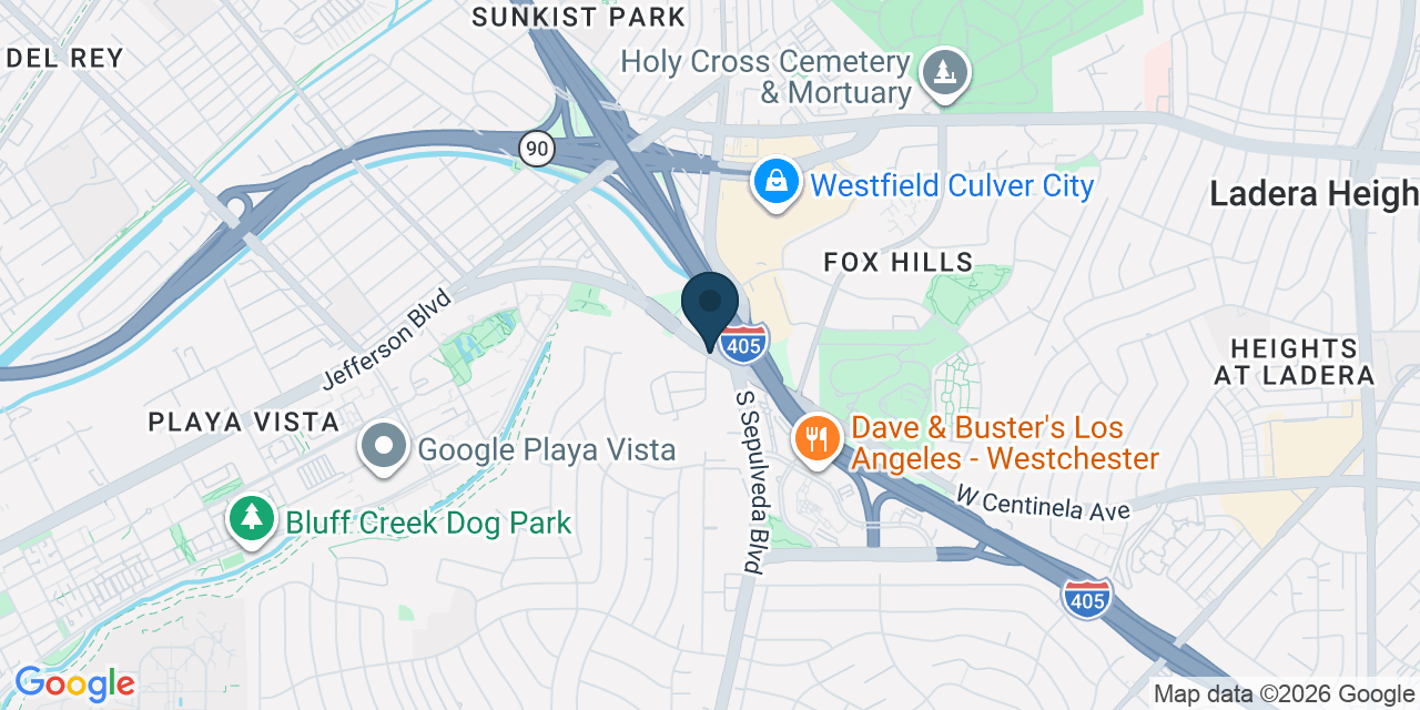 Map showing Culver City, Los Angeles County, CA