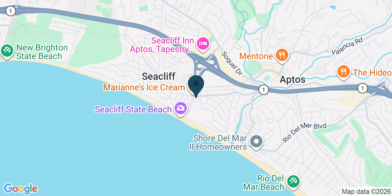 Map showing Aptos, Santa Cruz County, CA