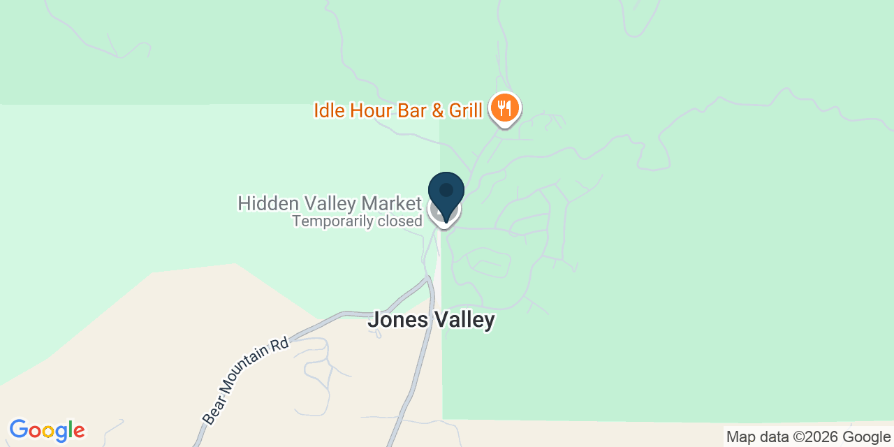Map showing Jones Valley, Shasta County, CA