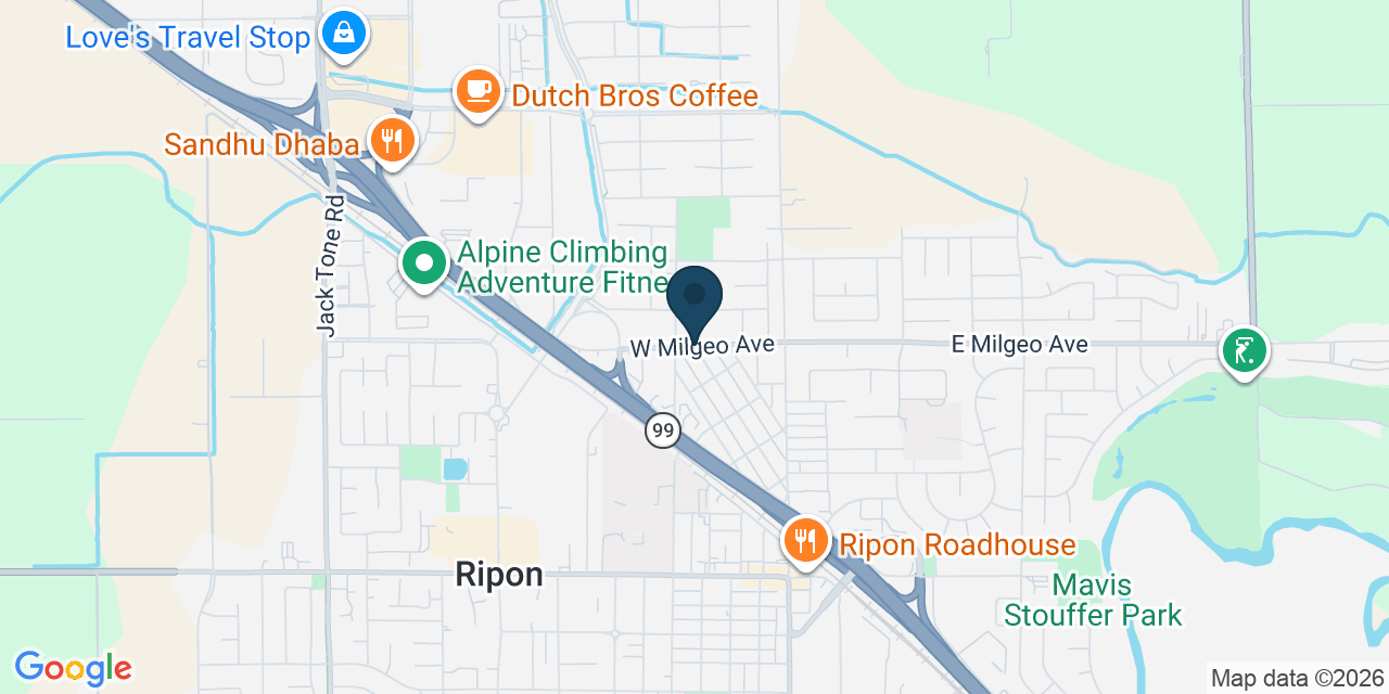 Map showing Ripon, San Joaquin County, CA