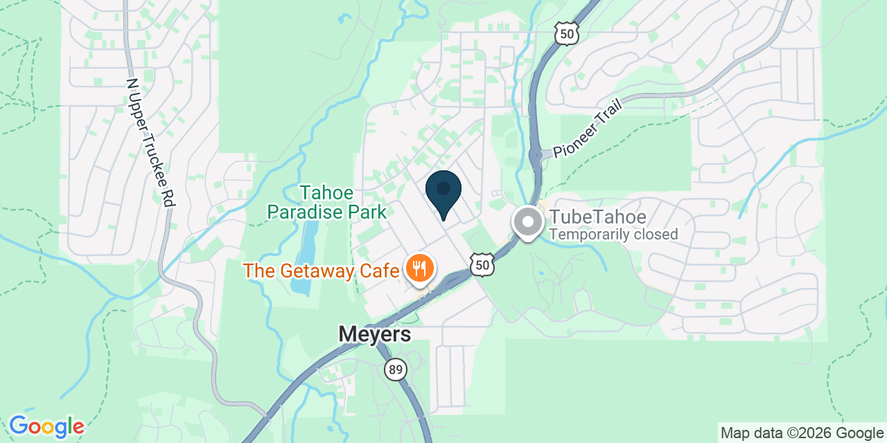 Map showing South Lake Tahoe, El Dorado County, CA