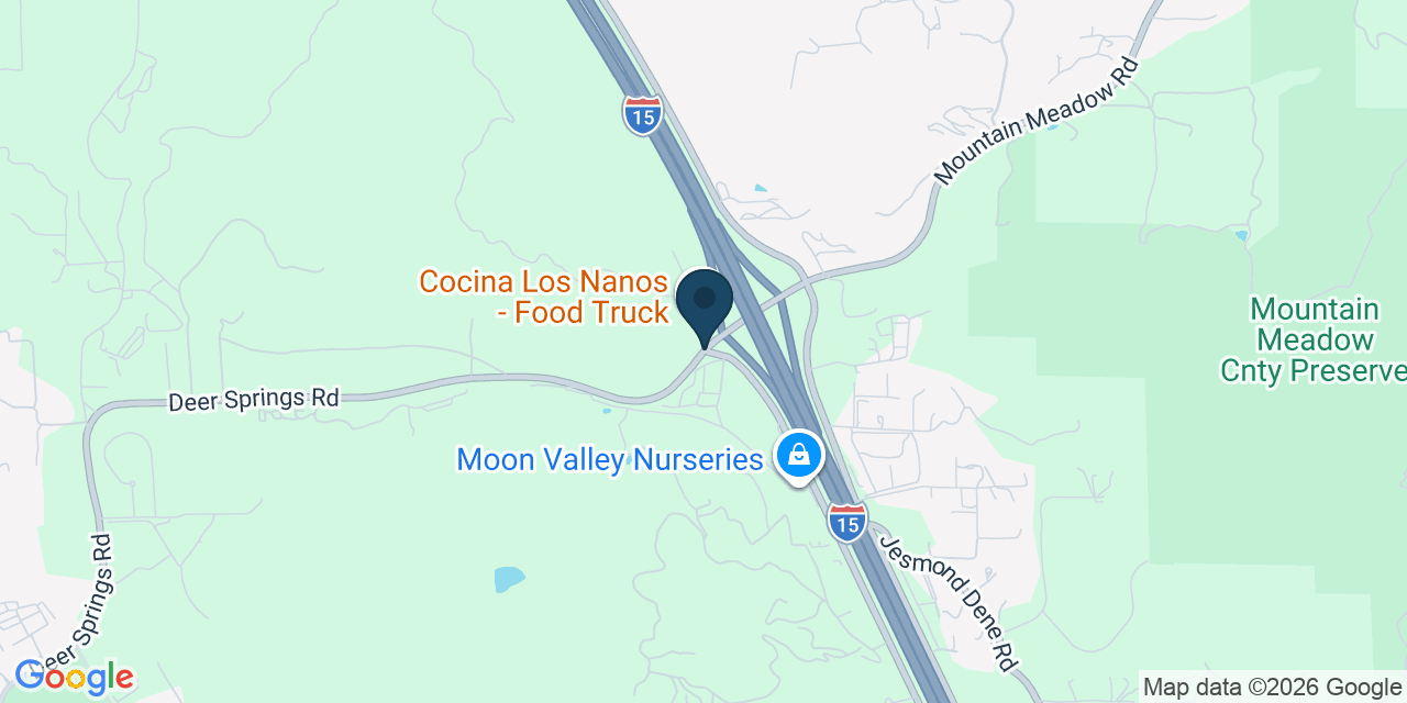 Map showing Mesa Rock, San Diego County, CA