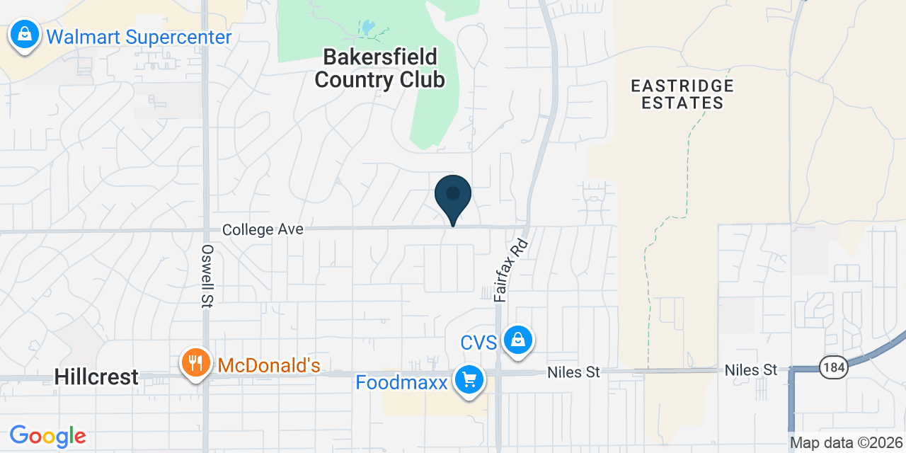 Map showing Kern County, CA
