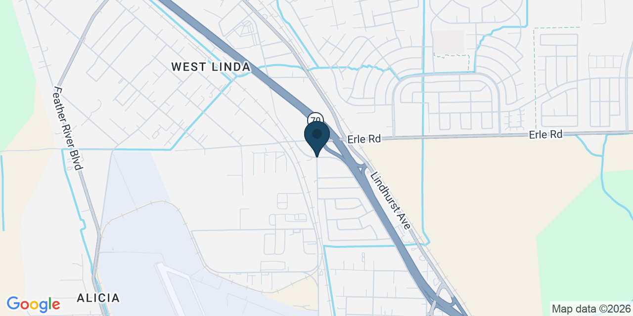 Map showing Olivehurst, Yuba County, CA