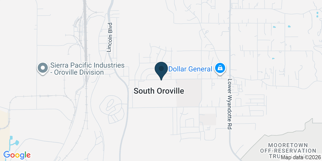 Map showing Oroville, Butte County, CA