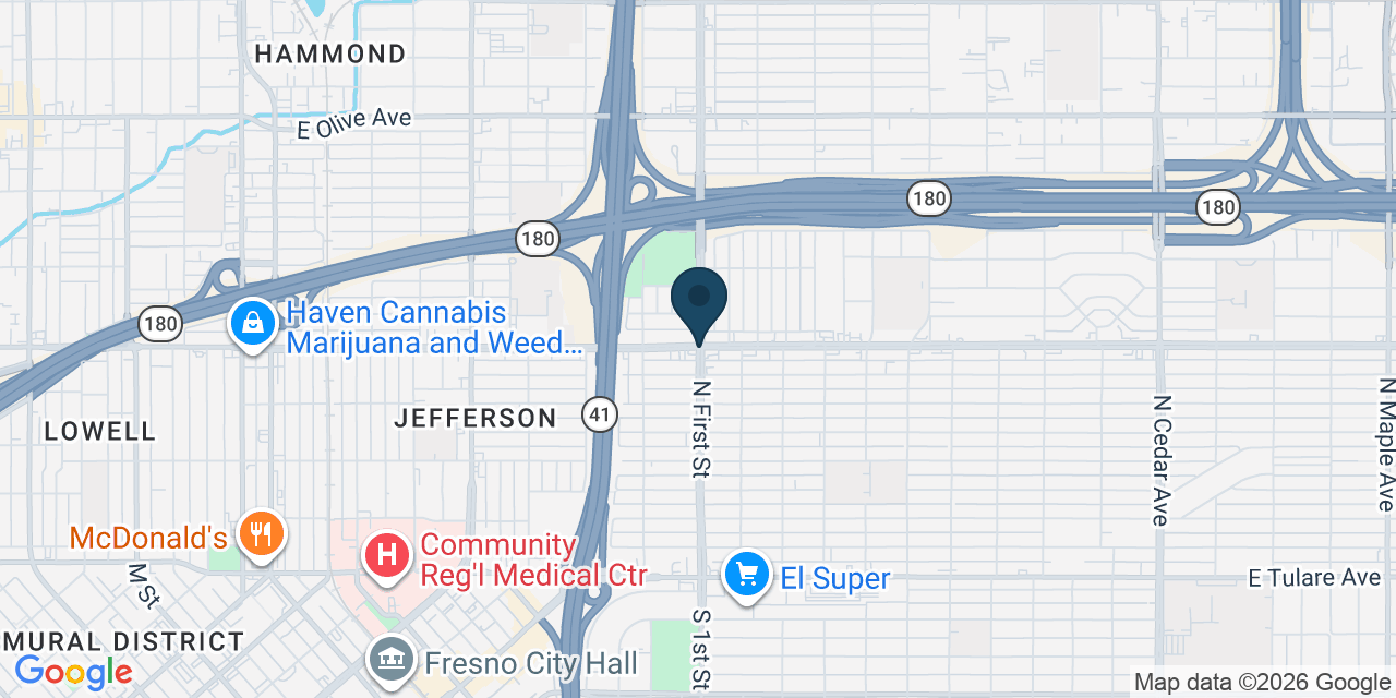 Map showing Fresno, Fresno County, CA