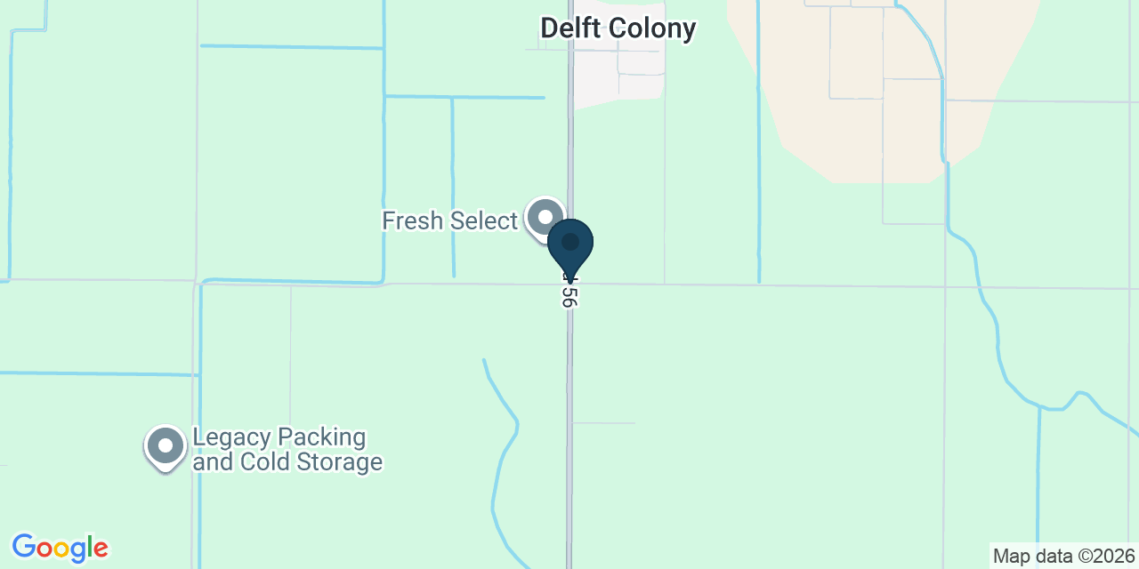 Map showing Tulare County, CA