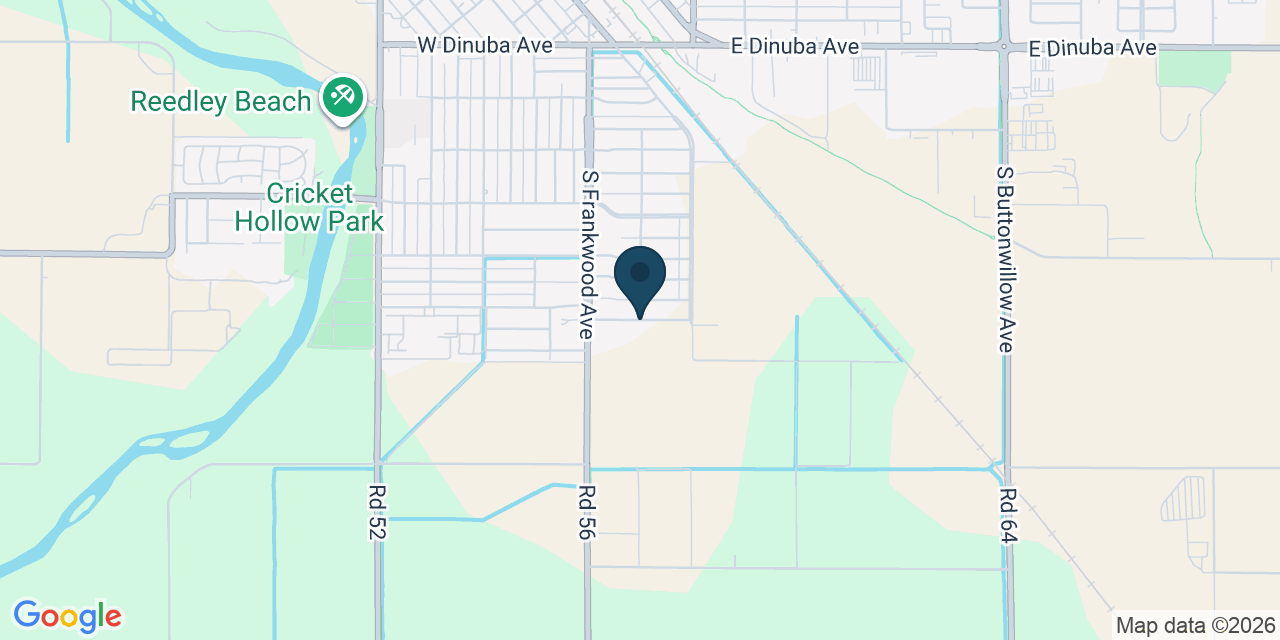 Map showing Fresno County, CA