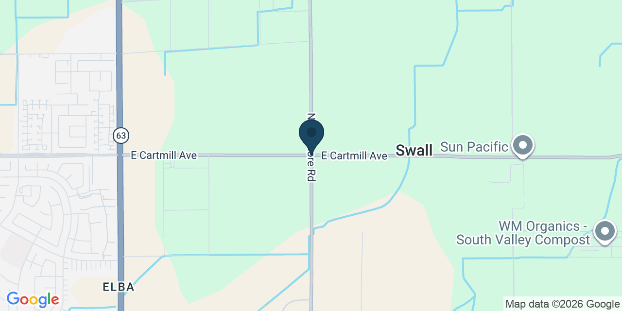 Map showing Tulare County, CA