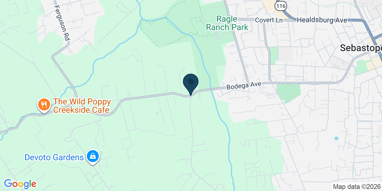 Map showing Sonoma County, CA
