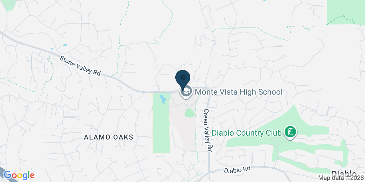 Map showing Danville, Contra Costa County, CA