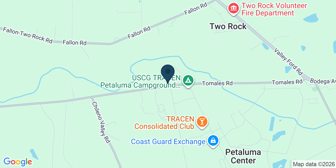 Map showing Petaluma, Sonoma County, CA