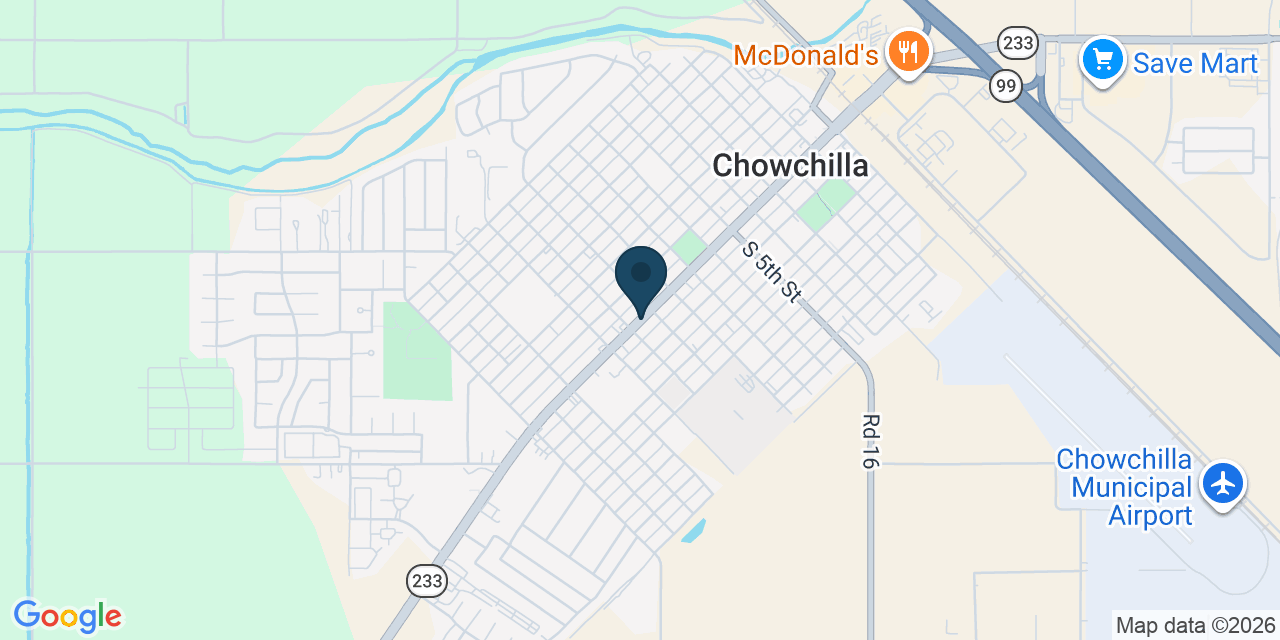 Map showing Chowchilla, Madera County, CA